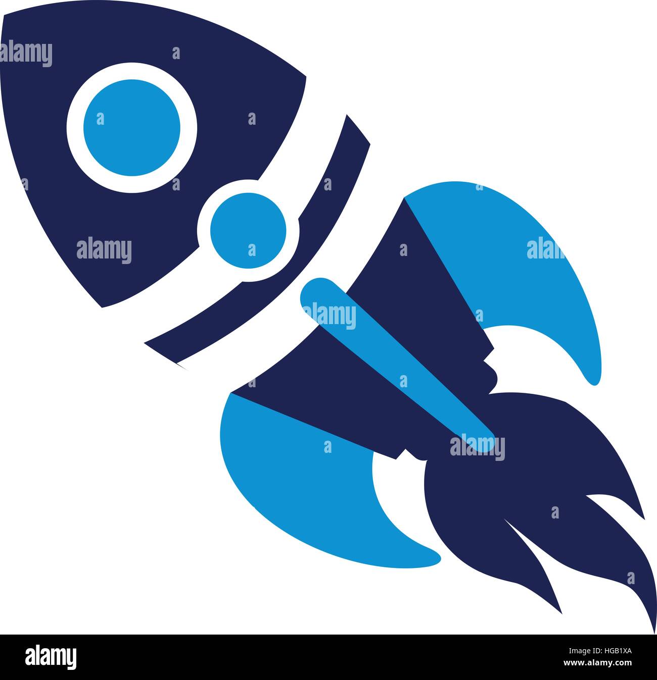 Blue rocket spaceship Stock Vector Image & Art - Alamy