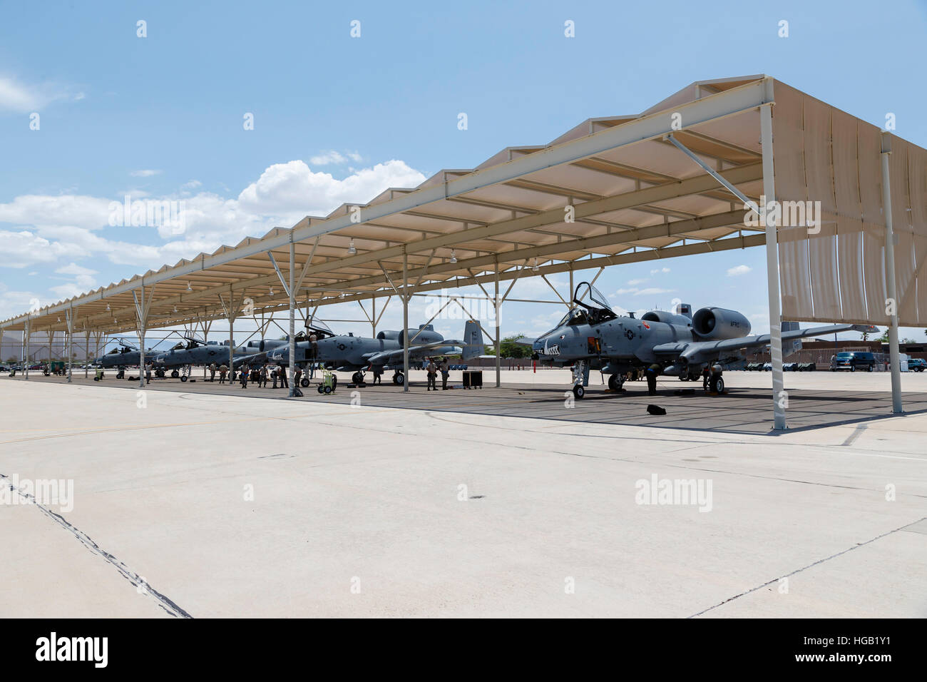 U.S. Air Force A-10 Thunderbolt II aircraft at Davis Monthan Air Force ...