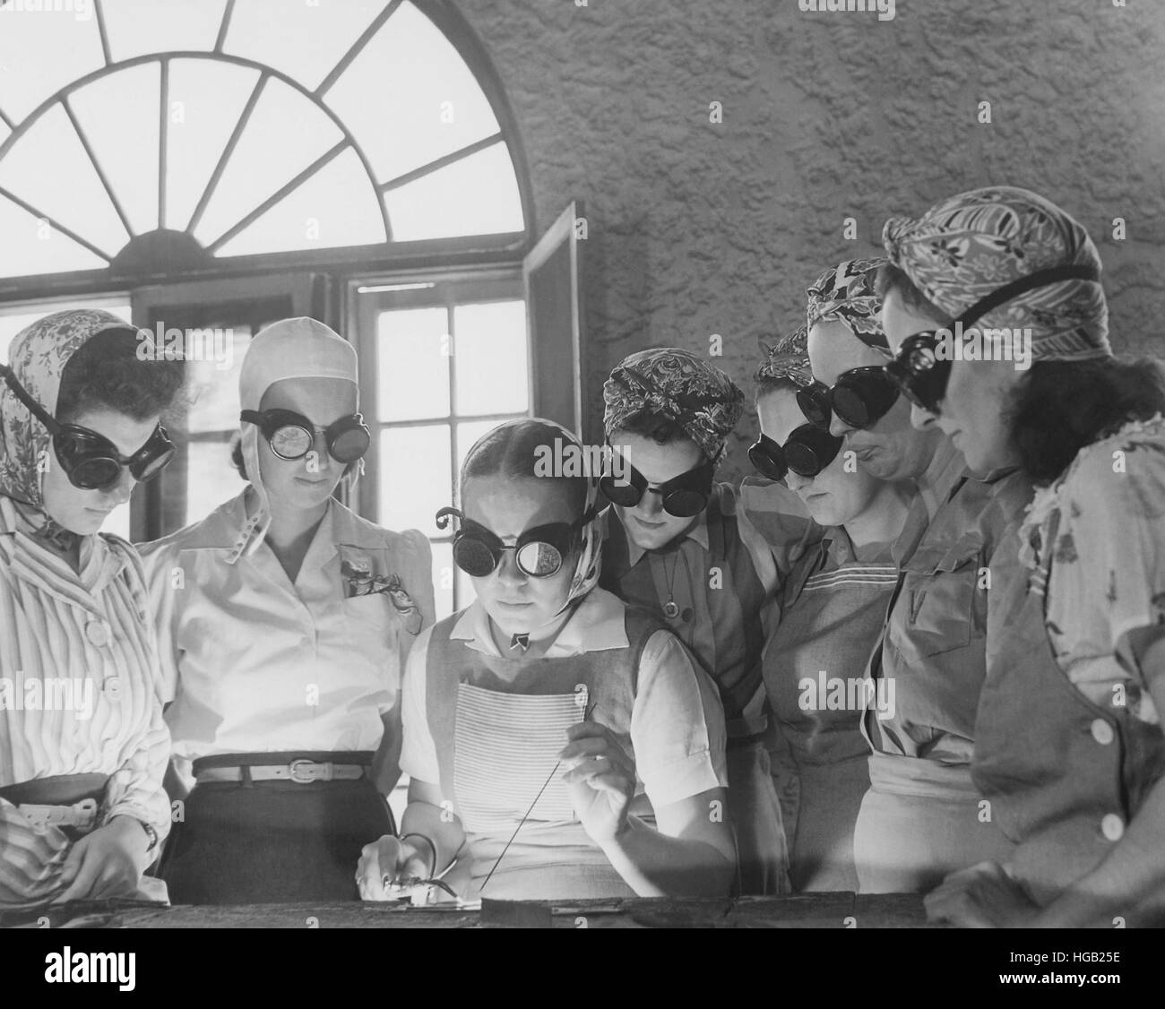Women learning war work at a vocational school in Central Florida. circa 1942 Stock Photo