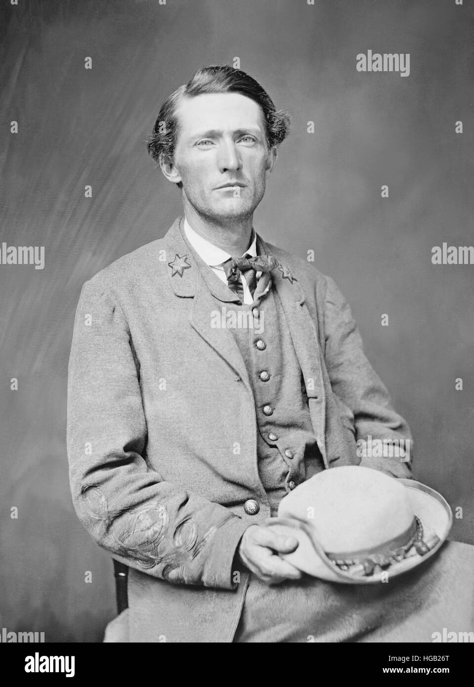 American Civil War Colonel John S. Mosby of the Confederate Army. Stock Photo