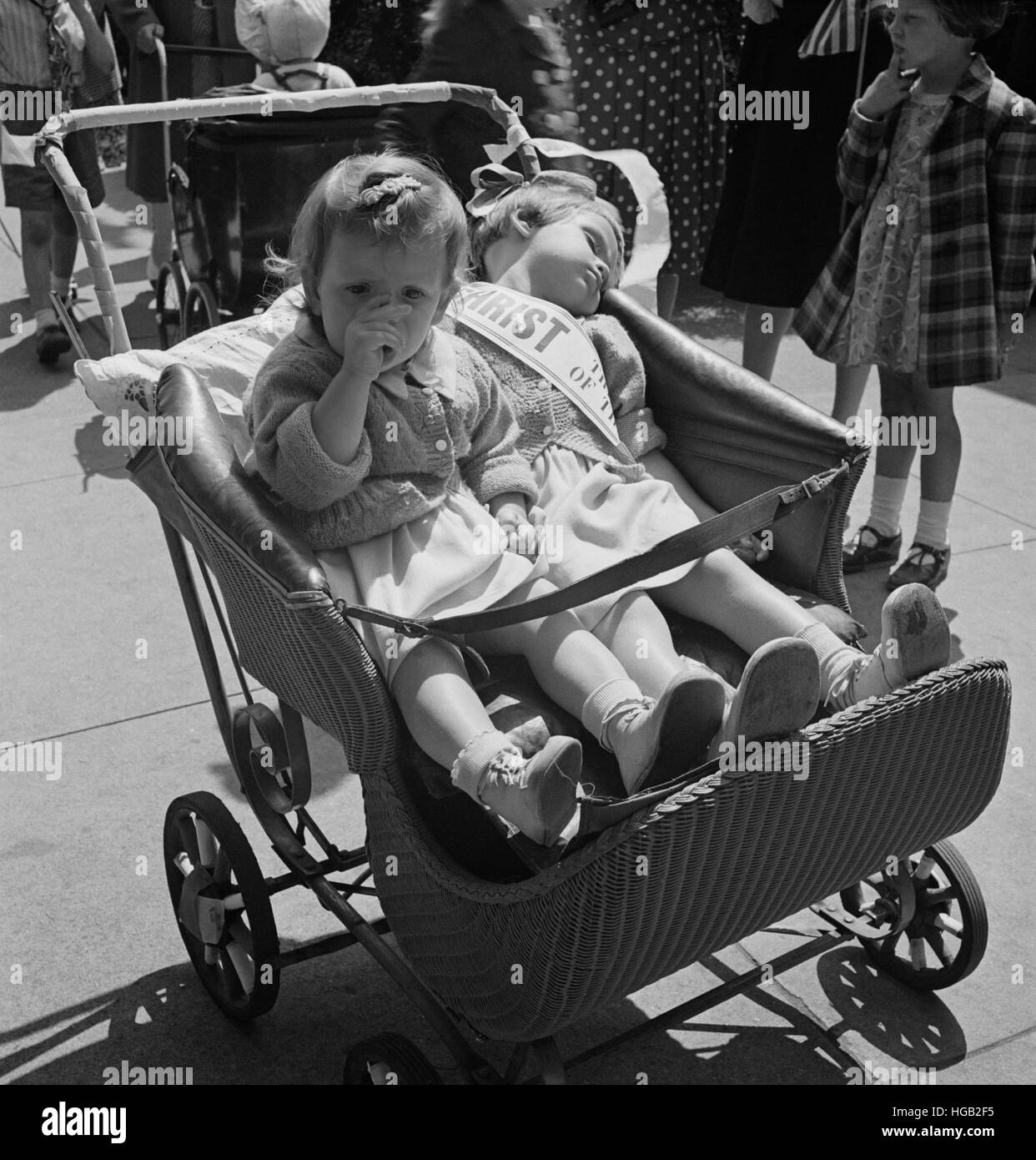 Sleeping in stroller Black and White Stock Photos & Images - Alamy