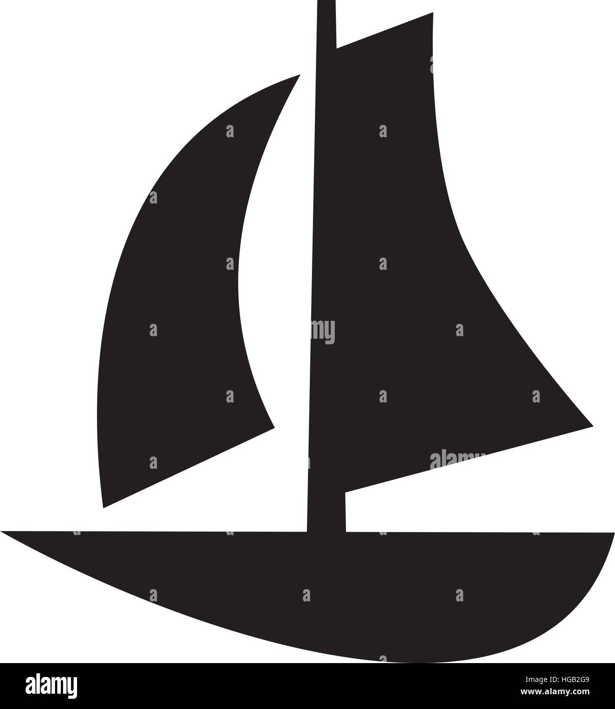 Sailing boat symbol Stock Vector Image & Art Alamy