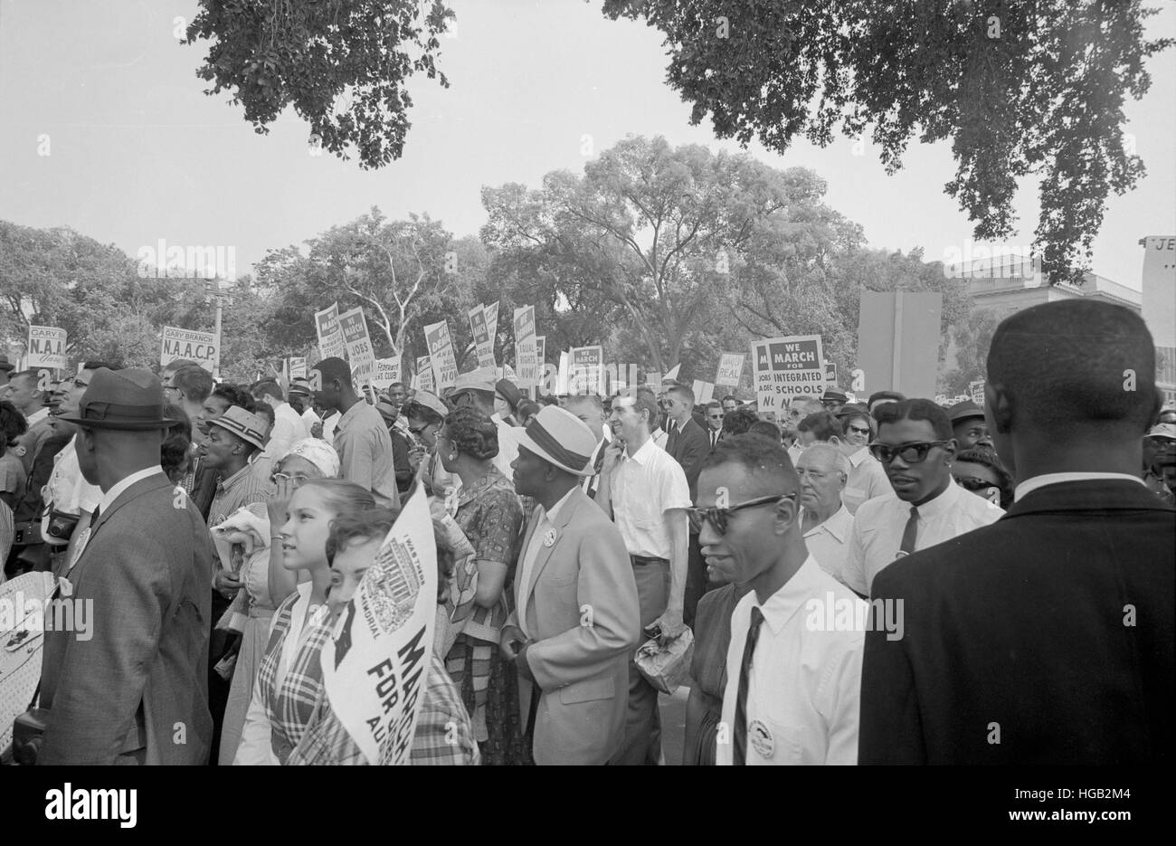 August 28, 1963 - Protestors during the March on Washington. Stock Photo