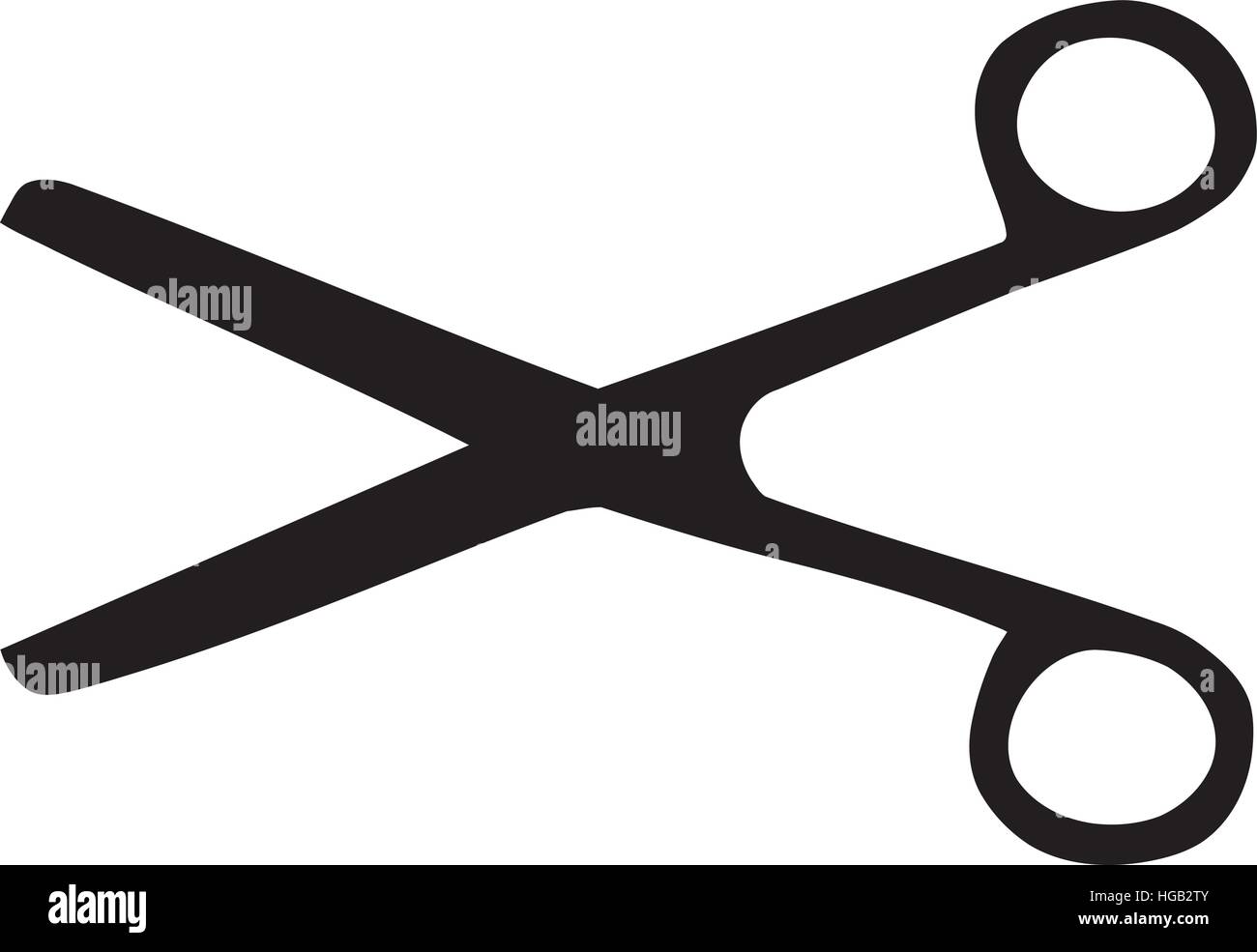 Thin Scissor Silhouette Stock Vector Art Illustration Vector