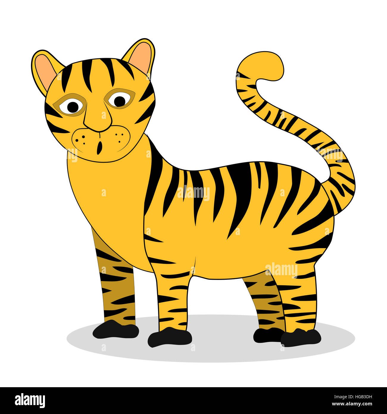 Cartoon black stripe tiger hi-res stock photography and images - Alamy