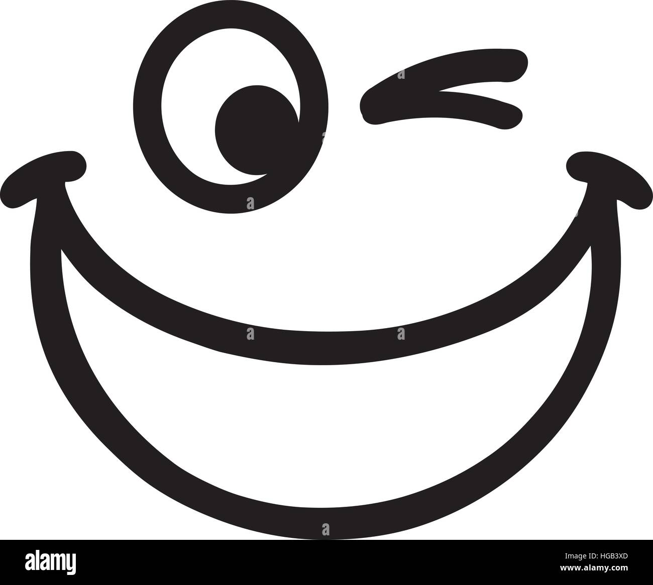 Big laughing smiley Stock Vector