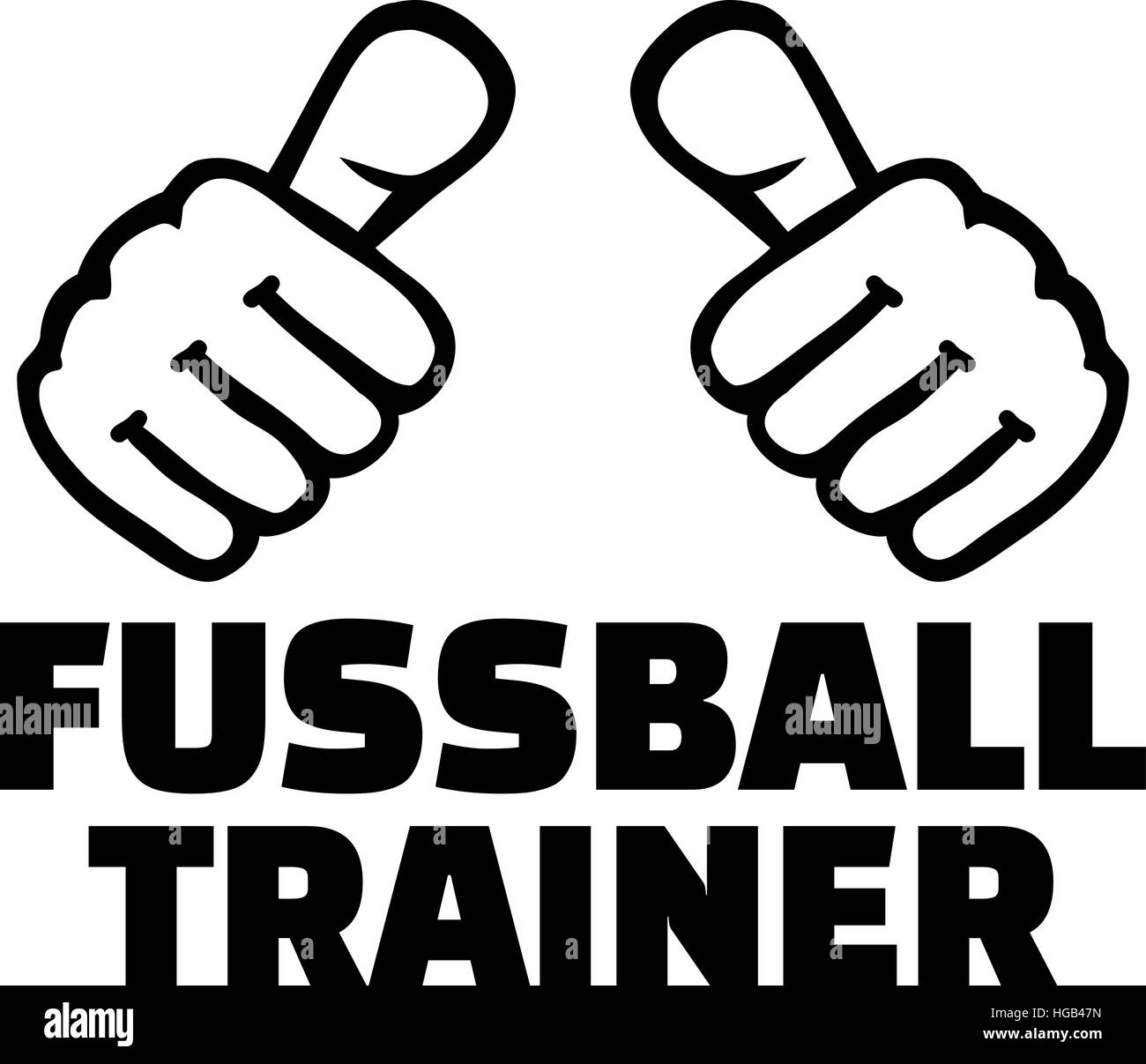 Soccer coach with thumbs. German T-Shirt design Stock Vector Image & Art -  Alamy