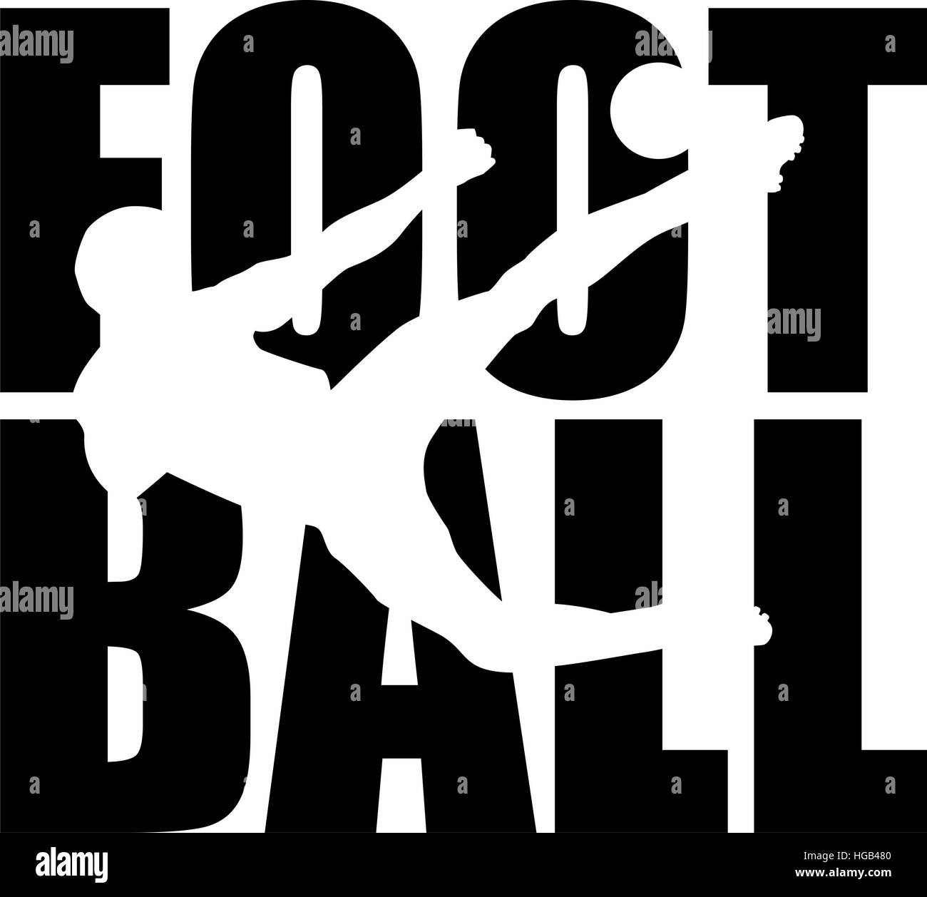 Football word with player silhouette Stock Vector Image & Art - Alamy