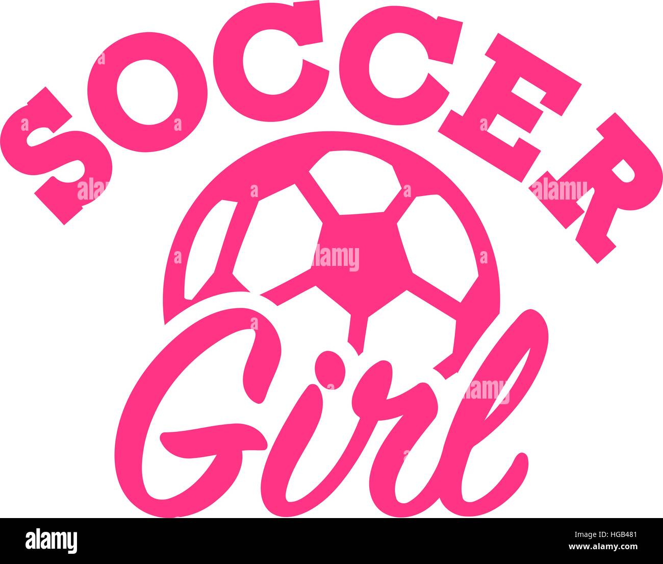 Soccer girl with ball Stock Vector Image & Art Alamy