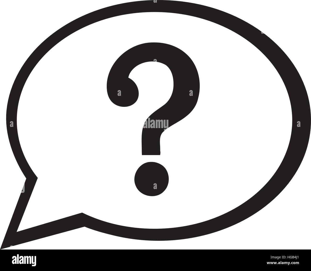 Speech bubble icon with question mark Stock Vector