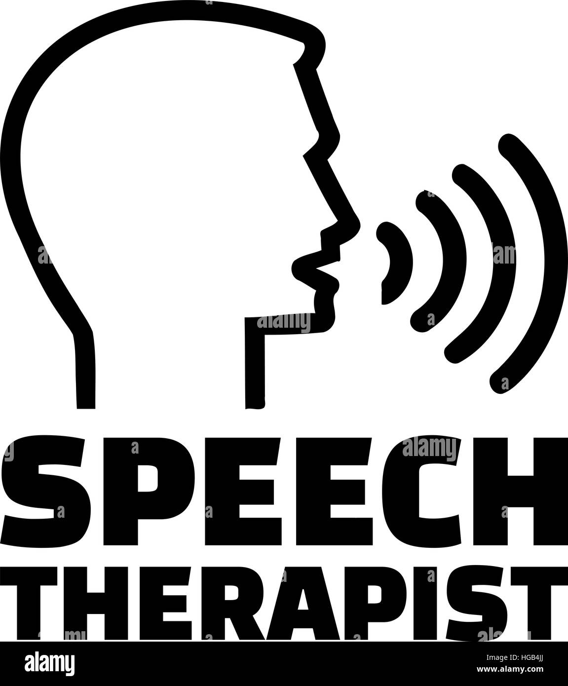 Speech therapist icon Stock Vector