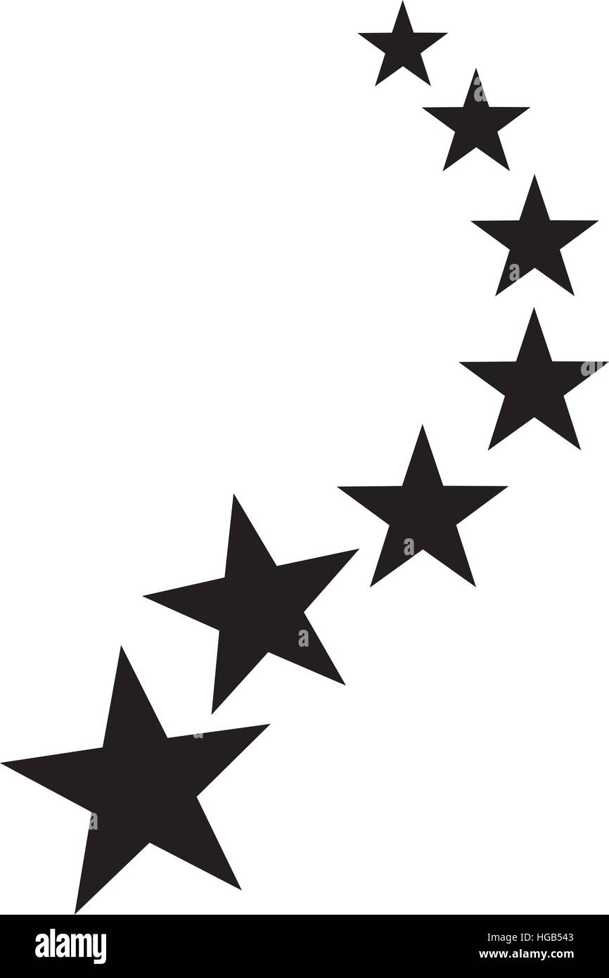 Rising black stars Stock Vector Image & Art - Alamy
