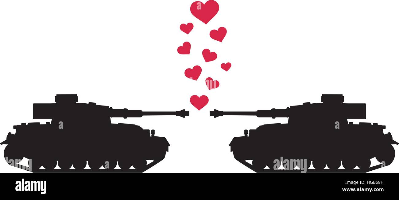 Tanks shooting love Stock Vector Images Alamy