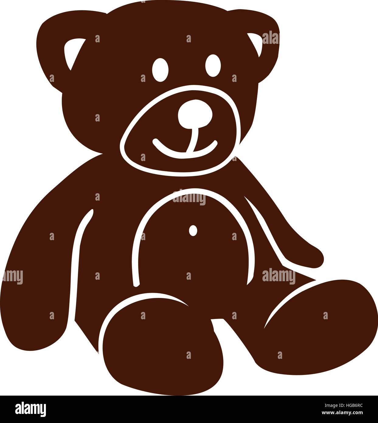 Cute brown teddy bear Stock Vector Image & Art - Alamy