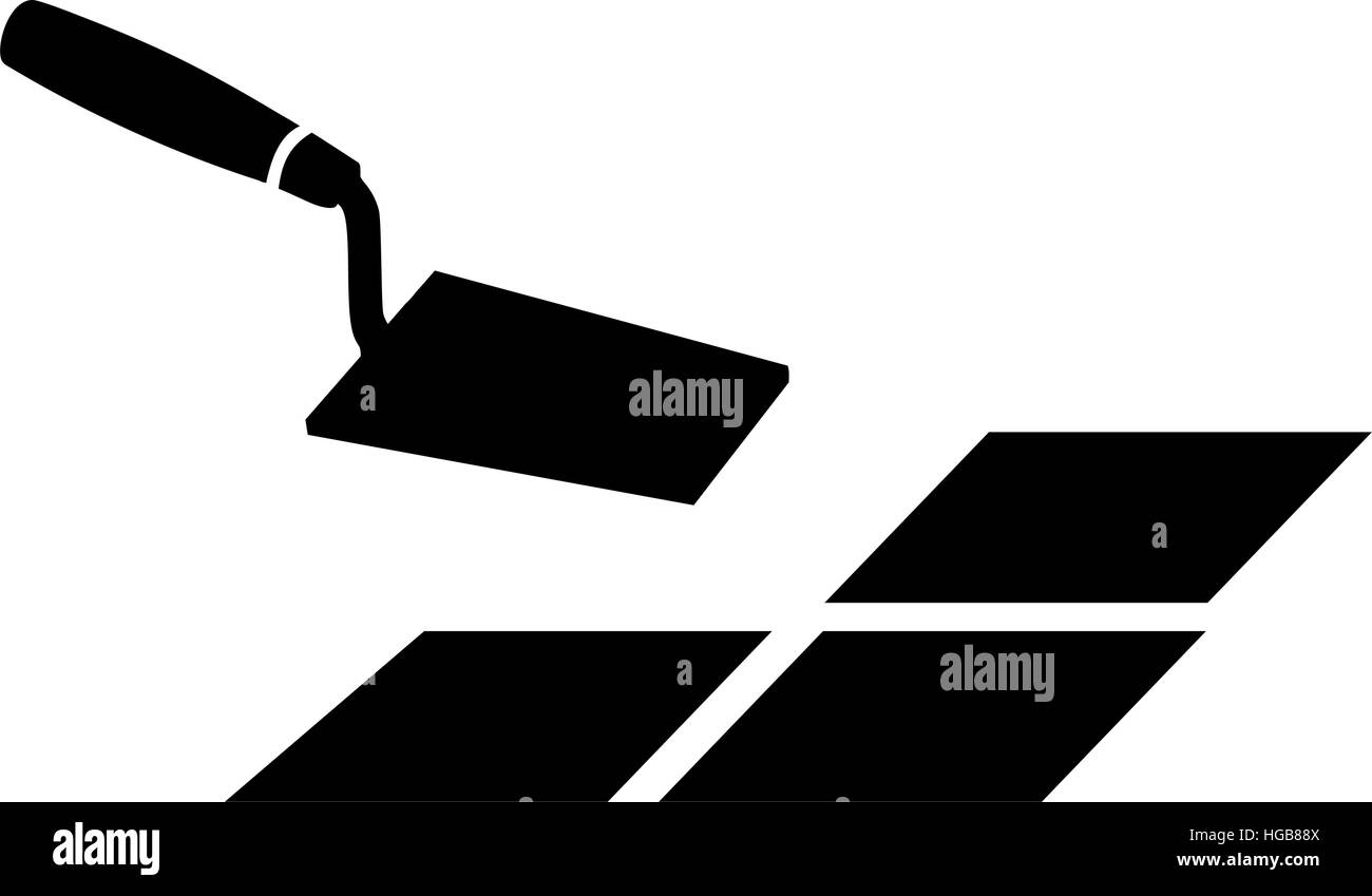Trowel with tile Stock Vector Image & Art Alamy
