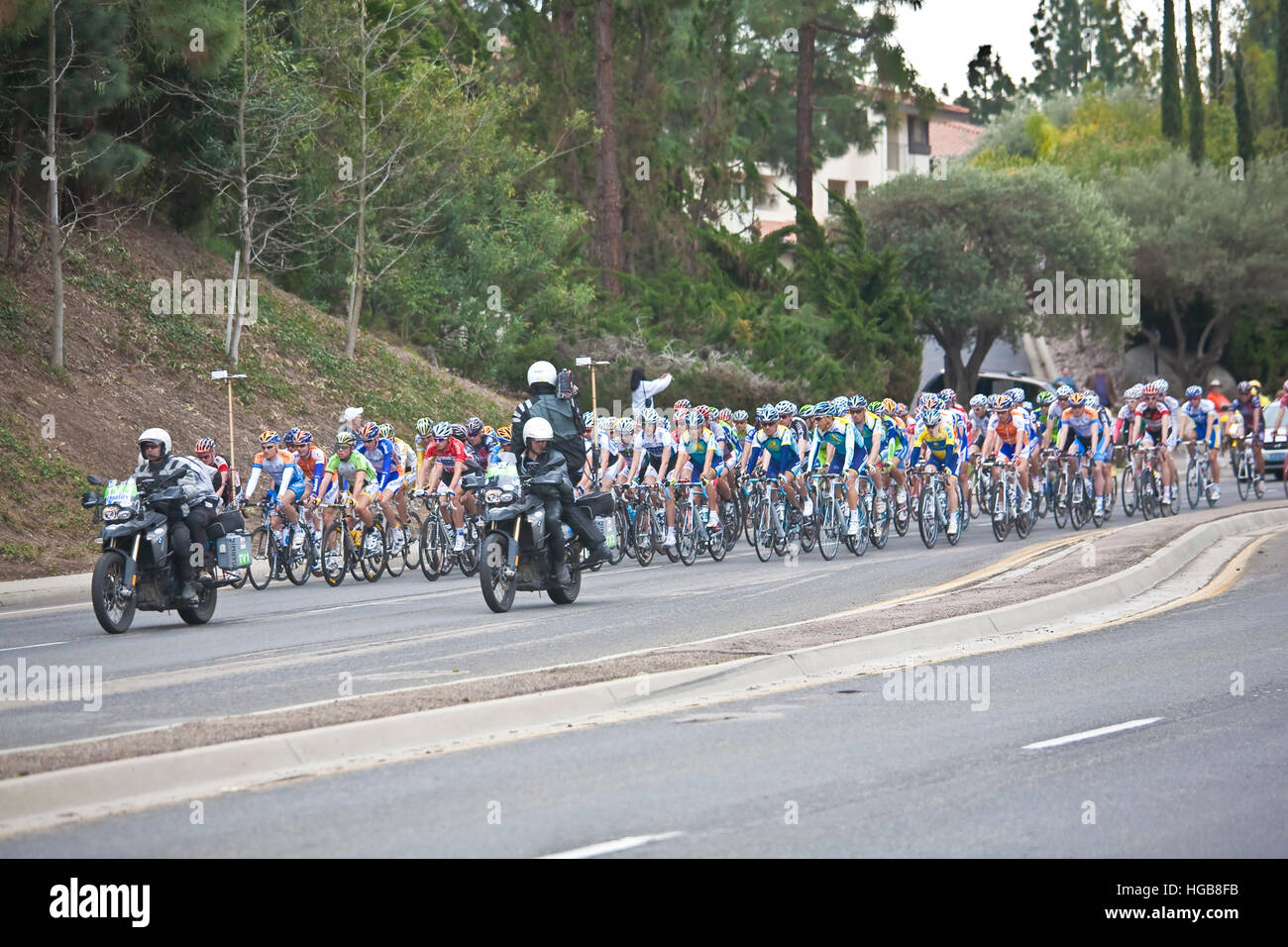 Cyclists in Stage 8 of the Amgen Tour of California 2009 bicycle race