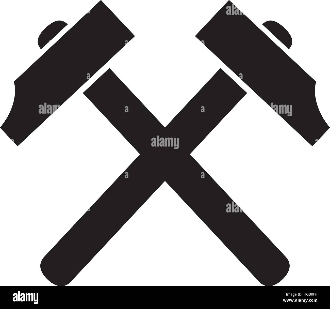 Crossed hammer icons Stock Vector Image & Art Alamy
