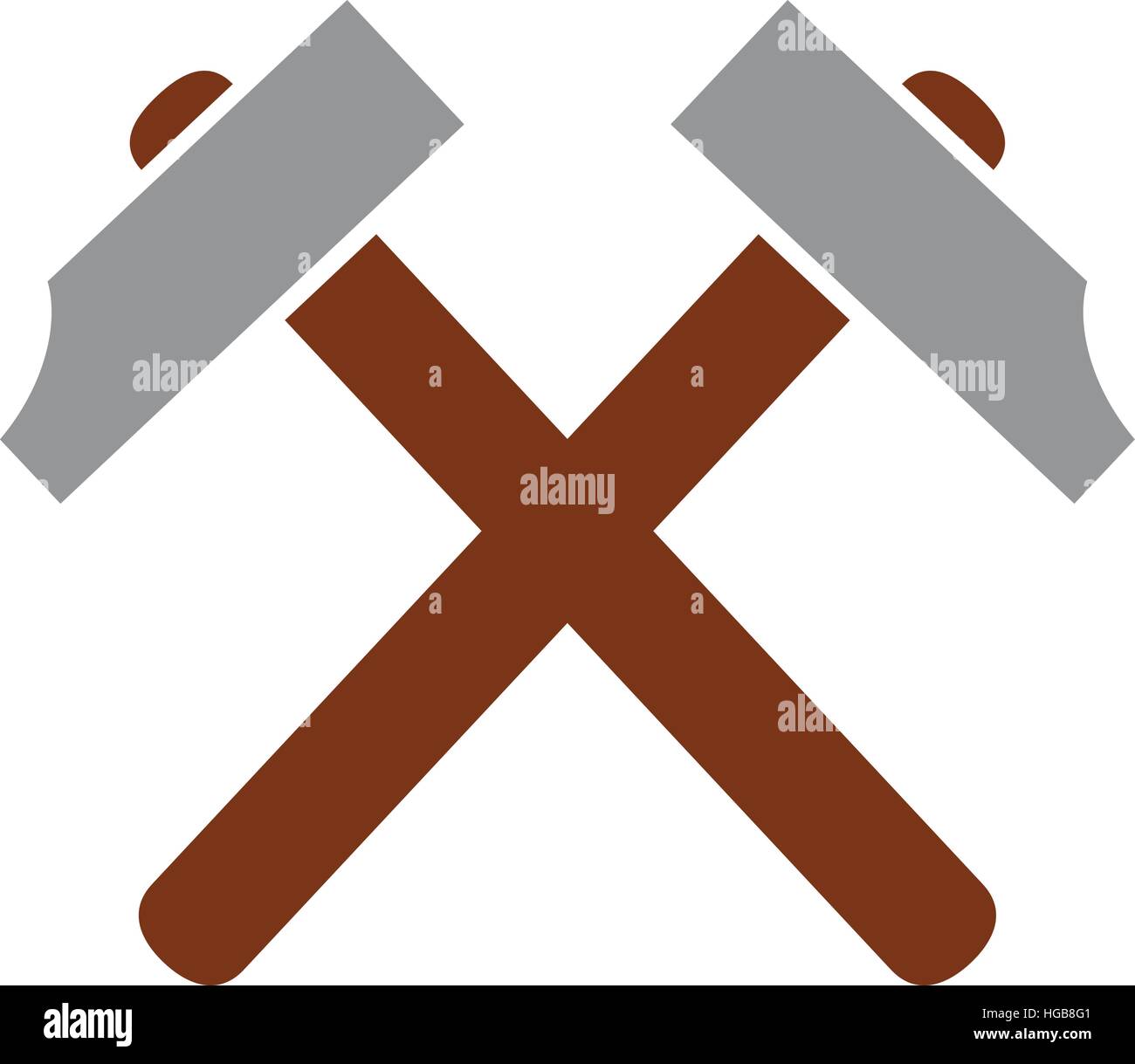 Crossed hammer symbol Stock Vector Image & Art Alamy