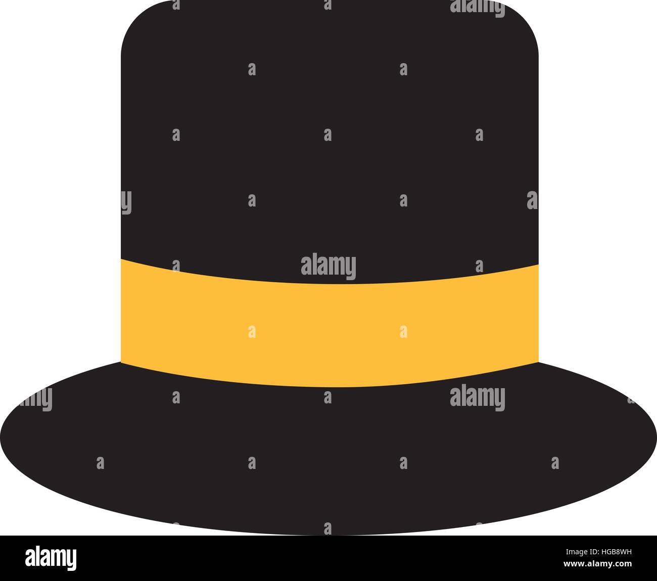 Top hat with yellow hatband Stock Vector Image & Art Alamy