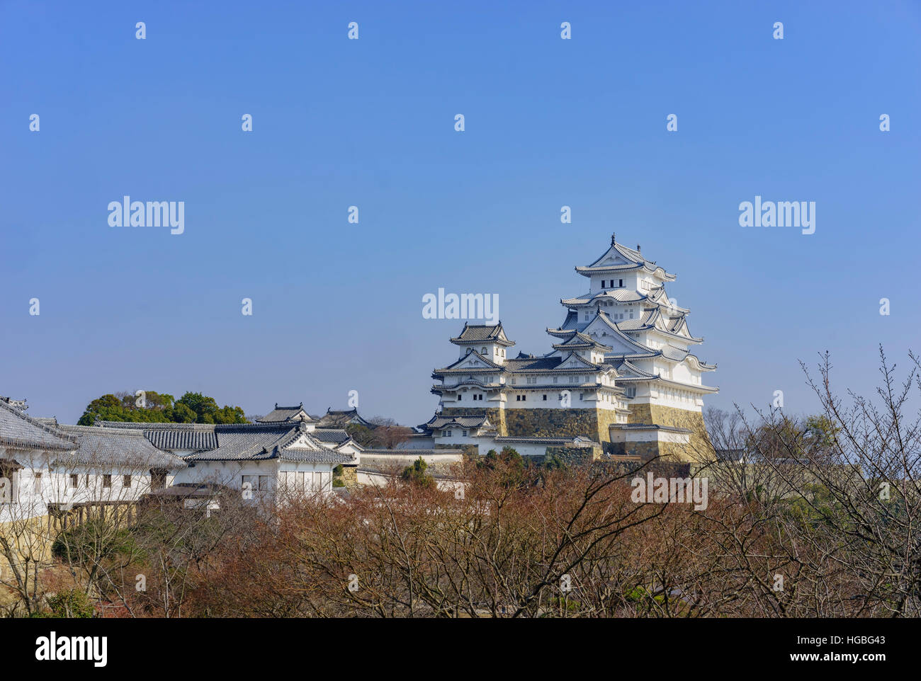 The white Heron castle - Himeji at Kobe, Japan Stock Photo - Alamy