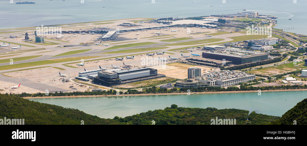 Hong Kong International Airport - Chek Lap Kok - off Lantau Island Stock Photo