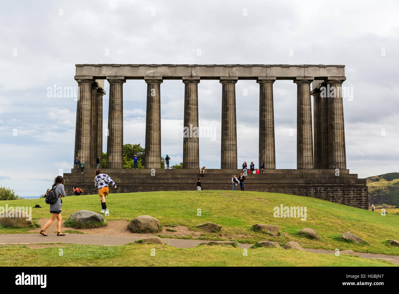 National Monument of Scotland in Edinburgh, UK Stock Photo