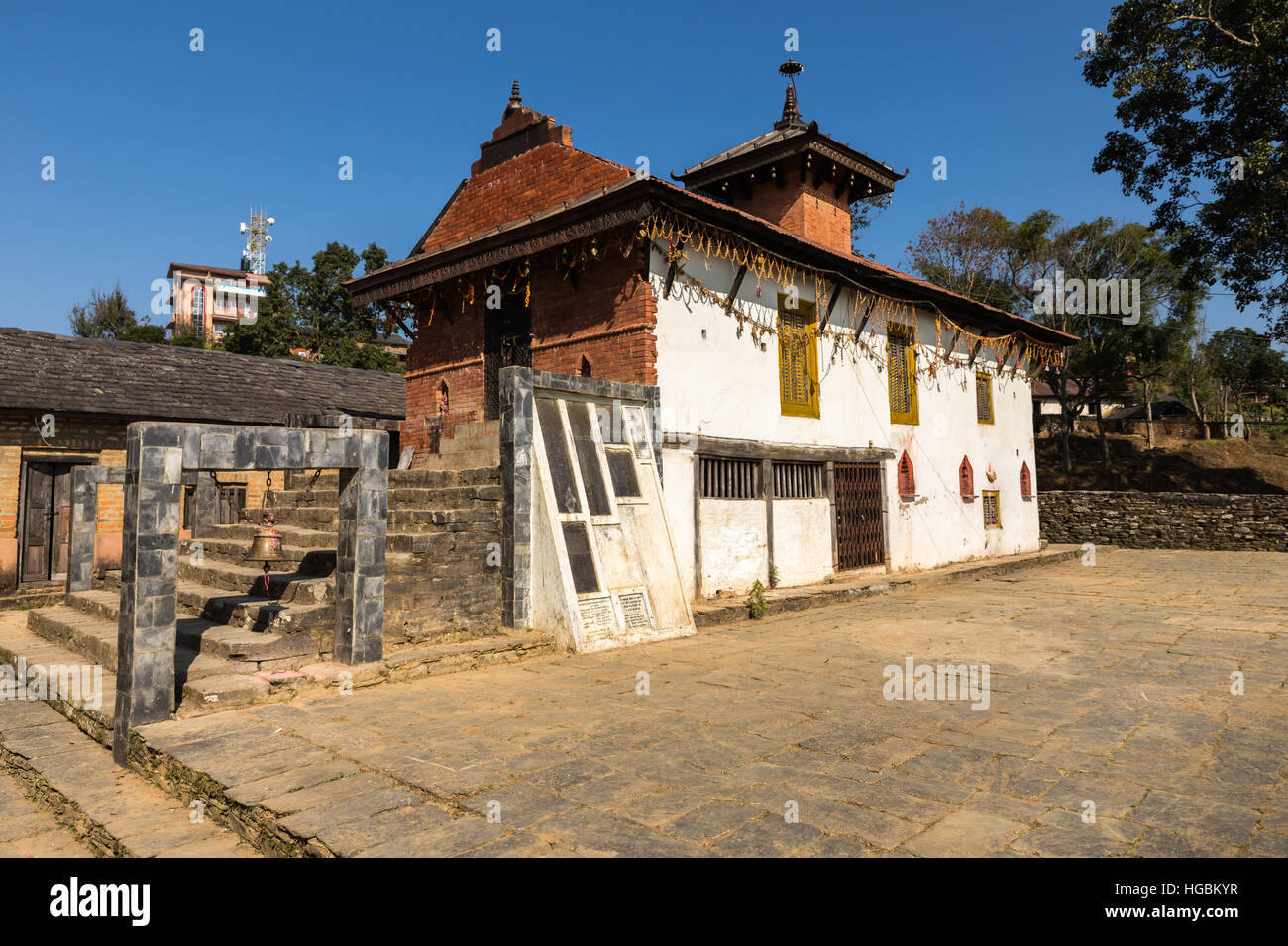 The temple of Khadga Devi, Bandipur Stock Photo