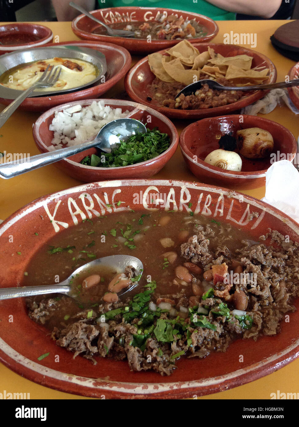Traditional Mexican dish meat in its juice, from Guadalajara Stock