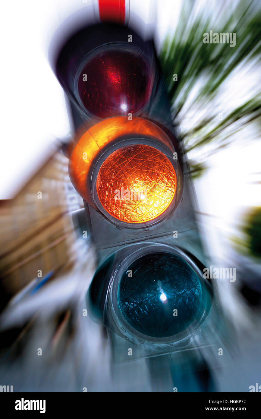 Traffic lights amber Stock Photo Alamy