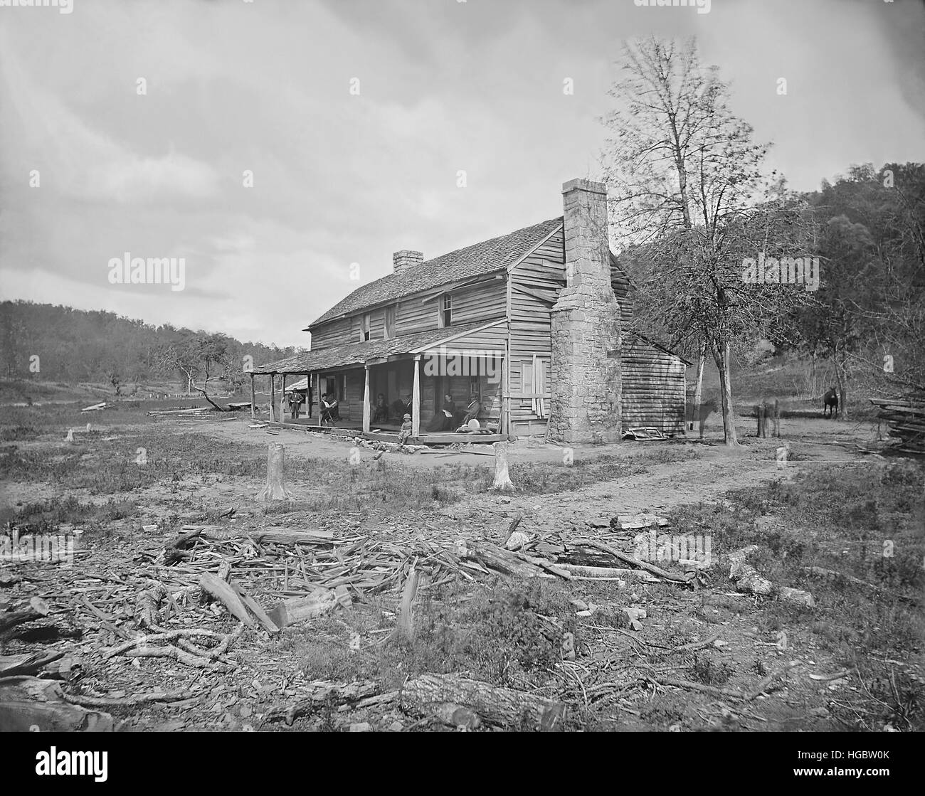 John Ross House near Ringgold, Georgia, during the American Civil War. Stock Photo