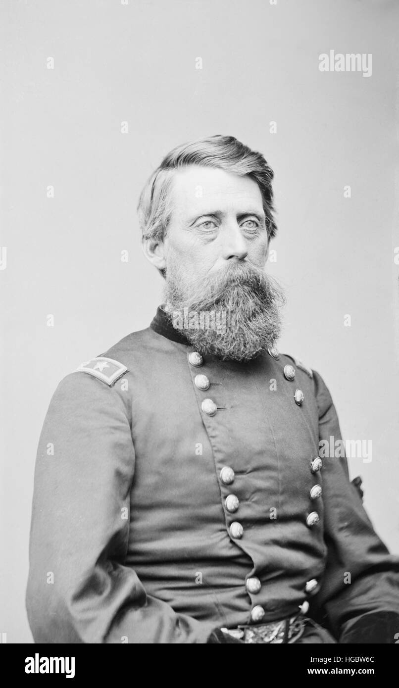 Civil War General Jefferson C. Davis of the Union Army, circa 1860. Stock Photo
