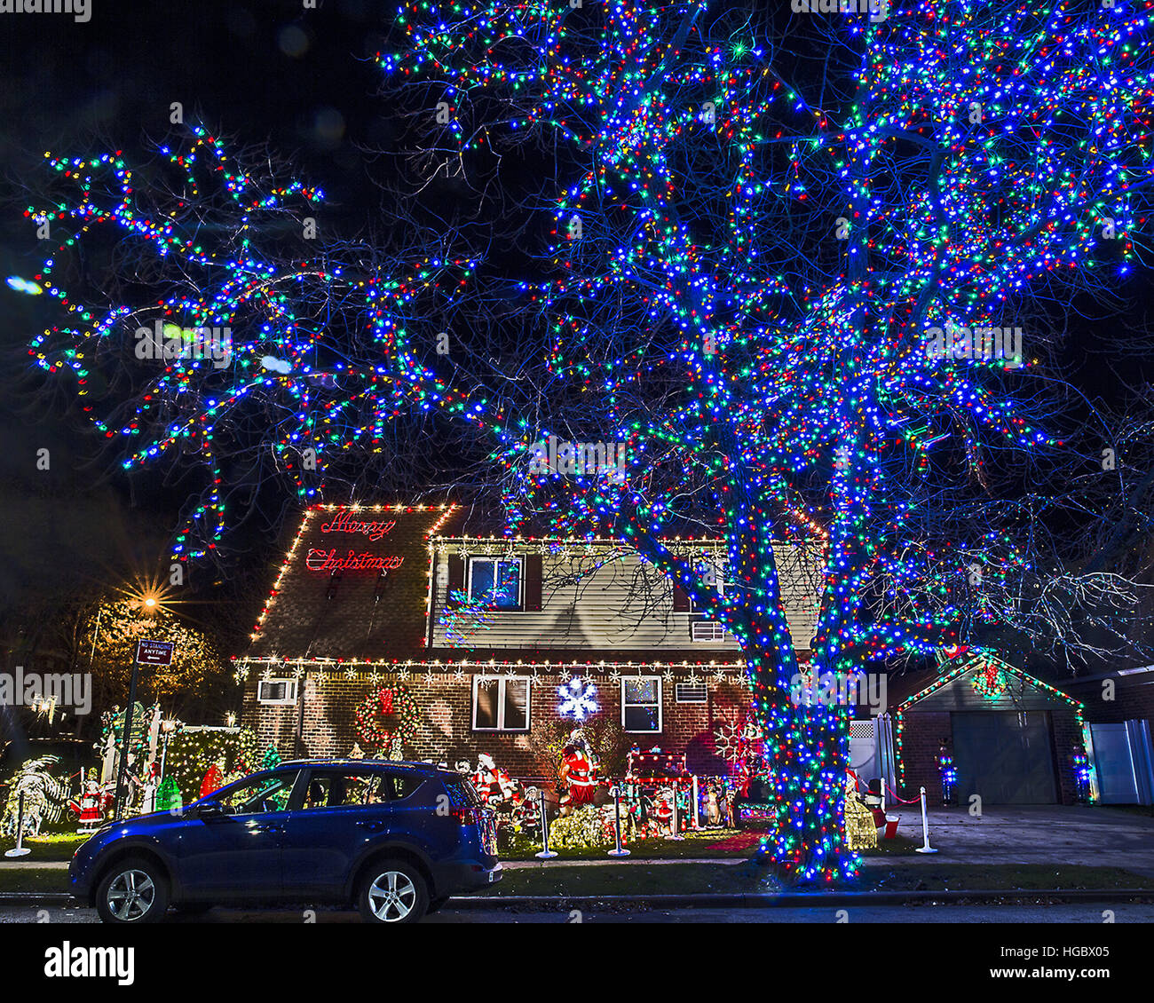 A selection of houses in Dyker Heights Brooklyn, who have gone all out