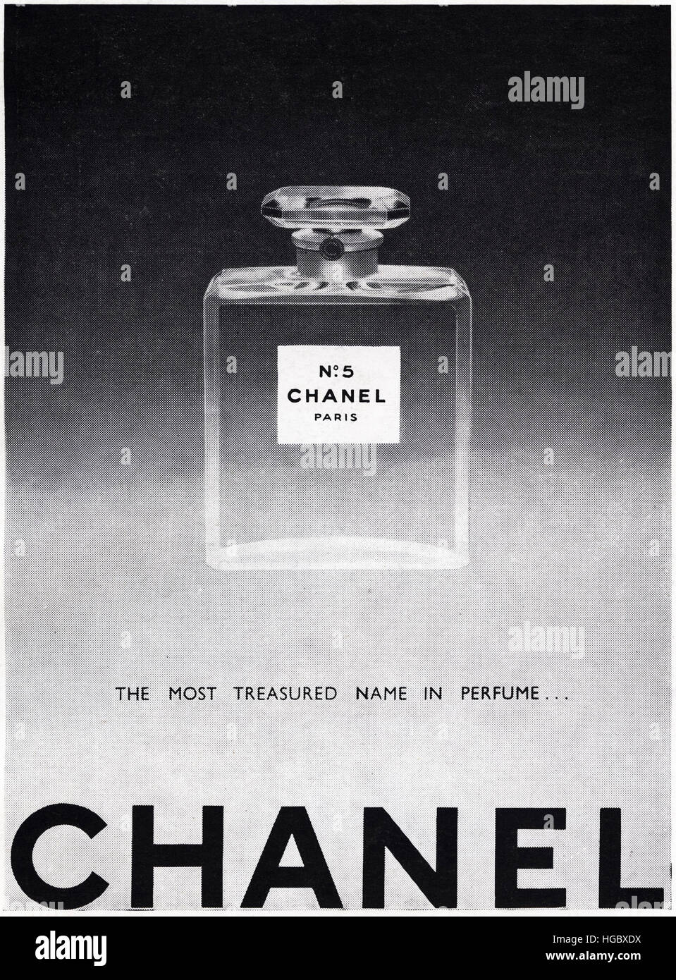 1957 Chanel No 5 Perfume Classic Bottle Most Treasured Bottle Vintage Print  Ad