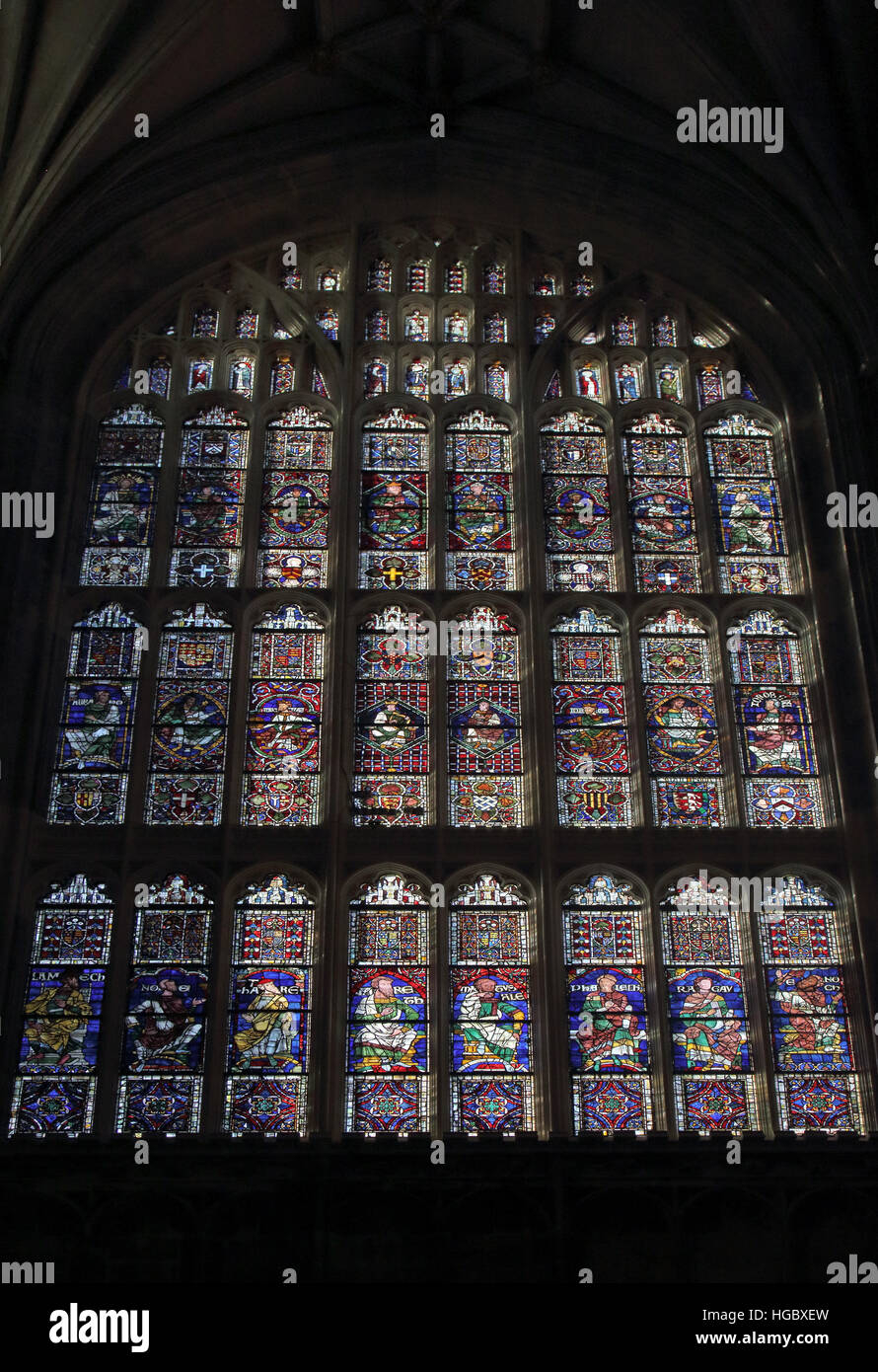 Stained glass window canterbury cathedral hires stock photography and