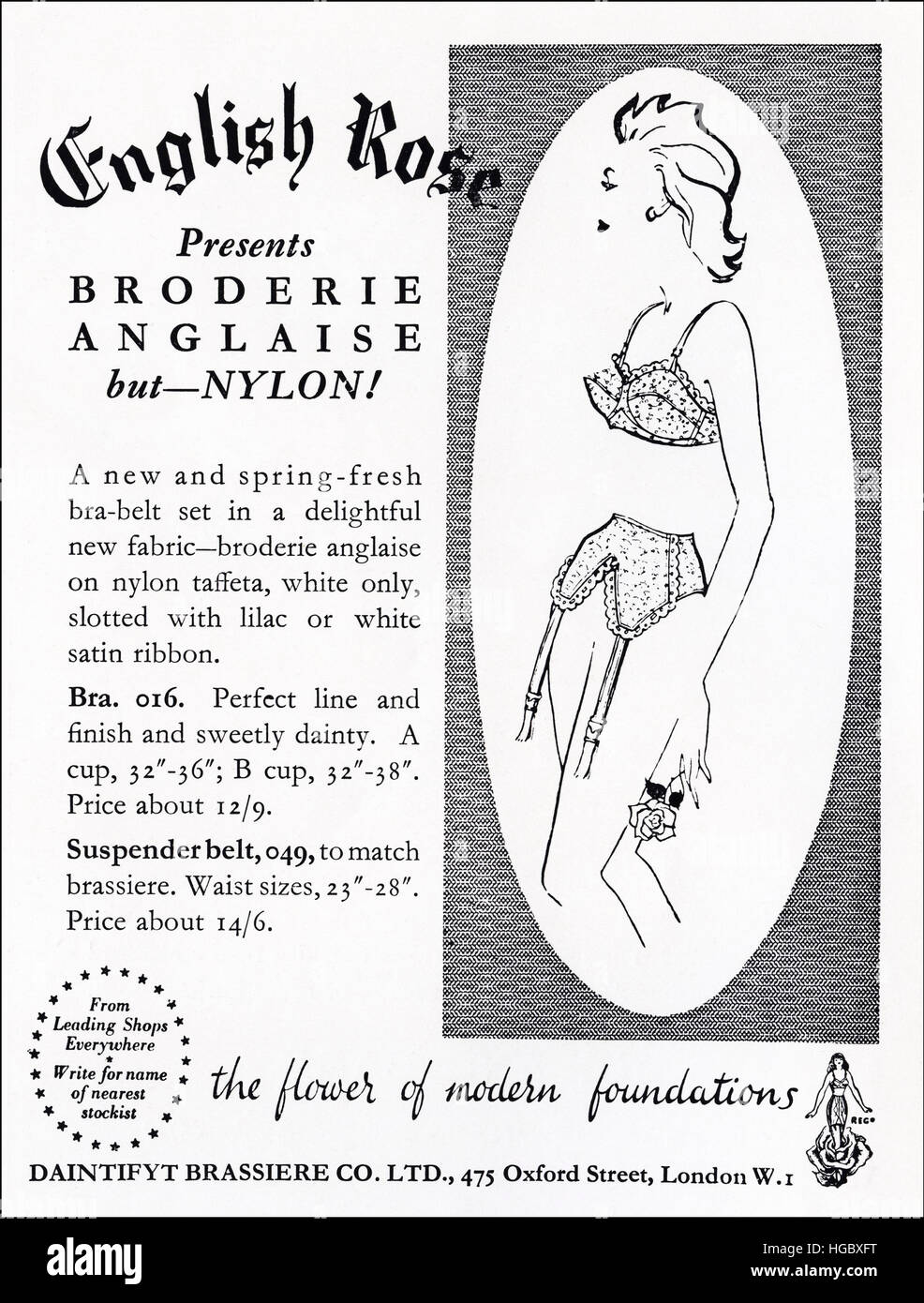 1950s Magazine Print AD -Women Vintage Fashion Bra Lingerie