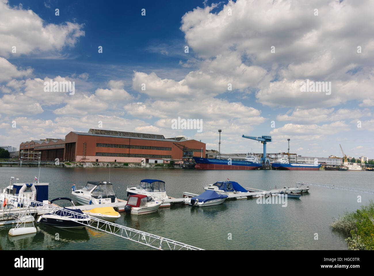 Komarno (Komorn) shipyard, , , Slovakia Stock Photo Alamy