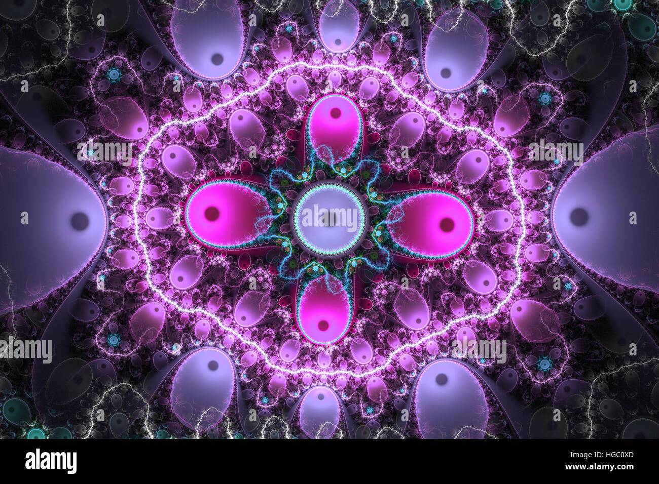 Perfection in geometry. Beautiful fractal frequency shapes Illustration