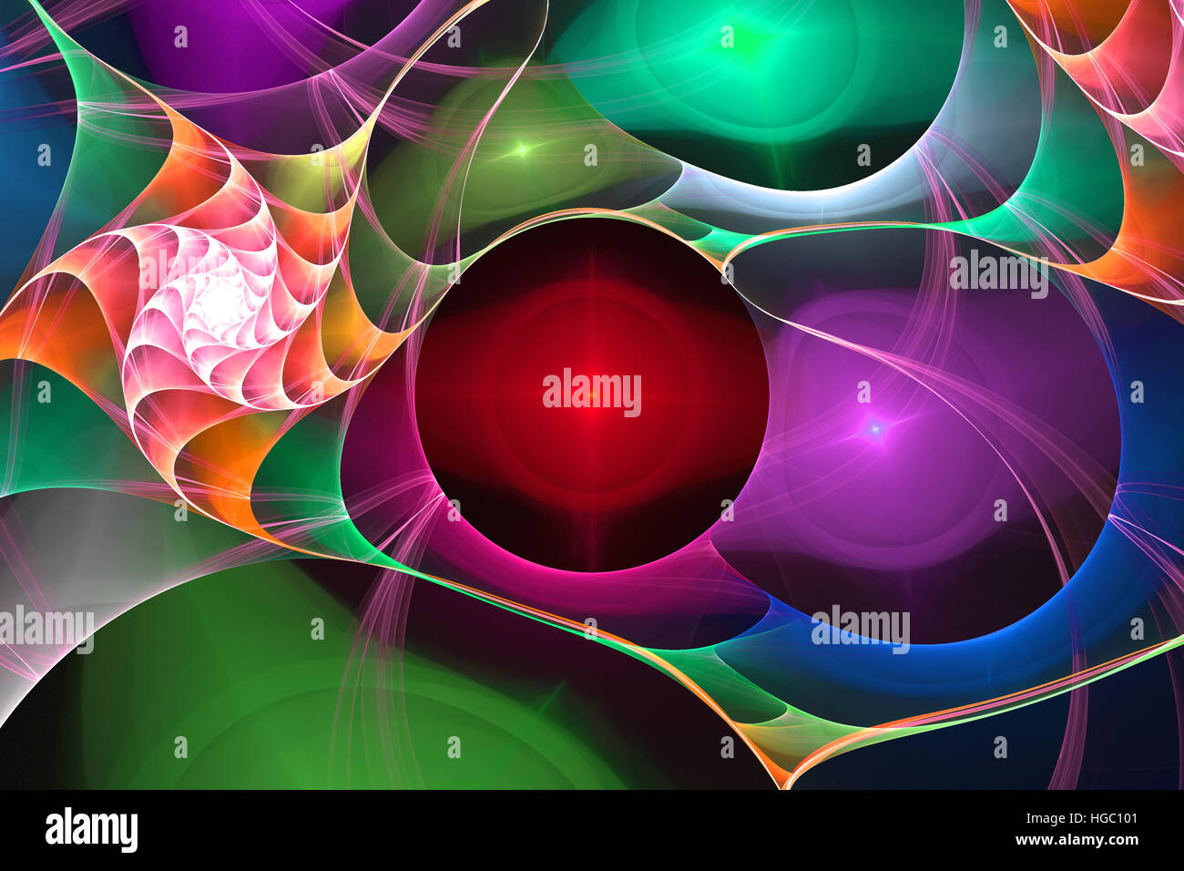 Perfection in geometry. Beautiful fractal frequency shapes Illustration