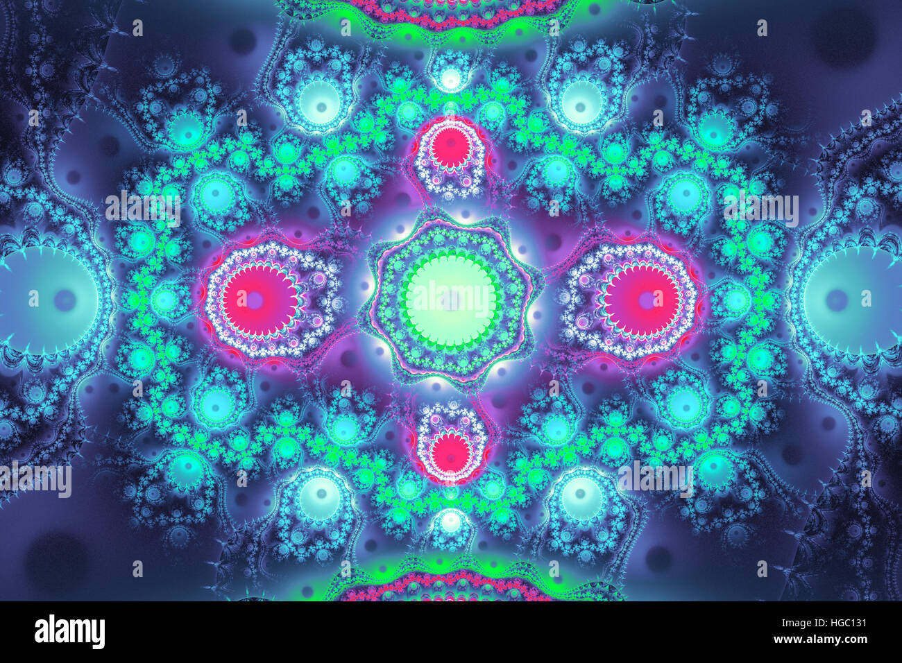 Perfection in geometry. Beautiful fractal frequency shapes Illustration