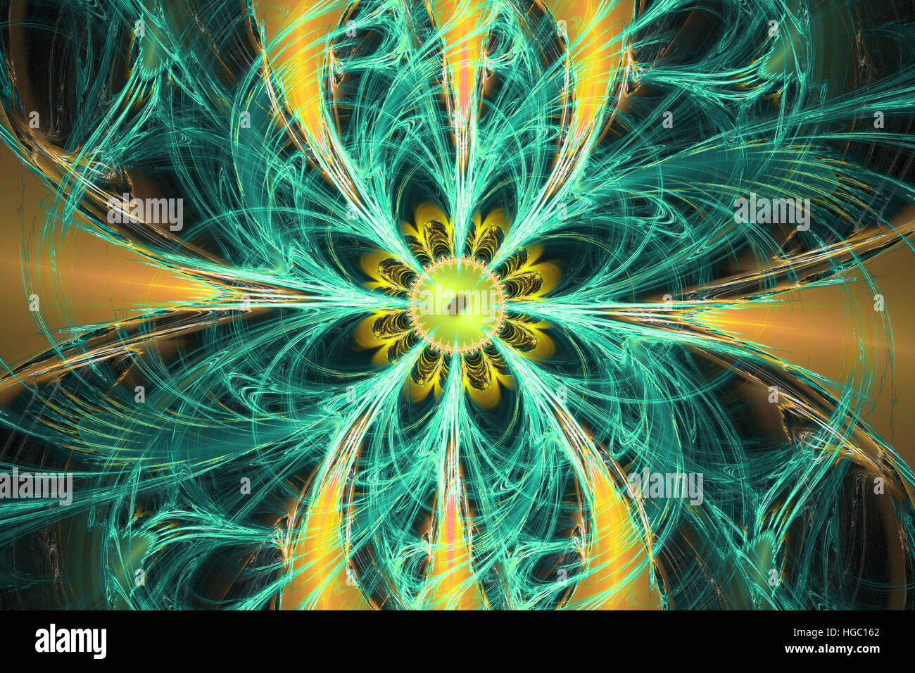 Perfection in geometry. Beautiful fractal frequency shapes Illustration