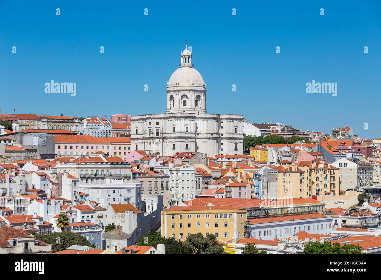 Ancient historic church in Lisbon Portugal Stock Photo
