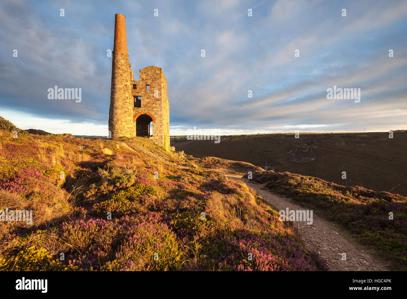 Tywarnhayle Engine House near Porthtowan in Cornwall. Stock Photo