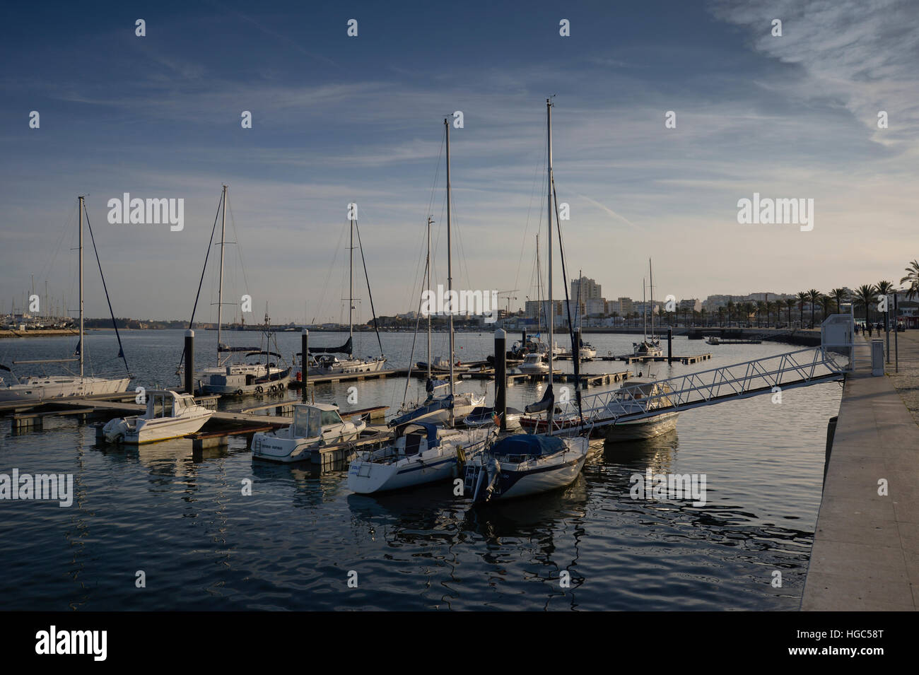 Portimao harbour in Portugal Stock Photo