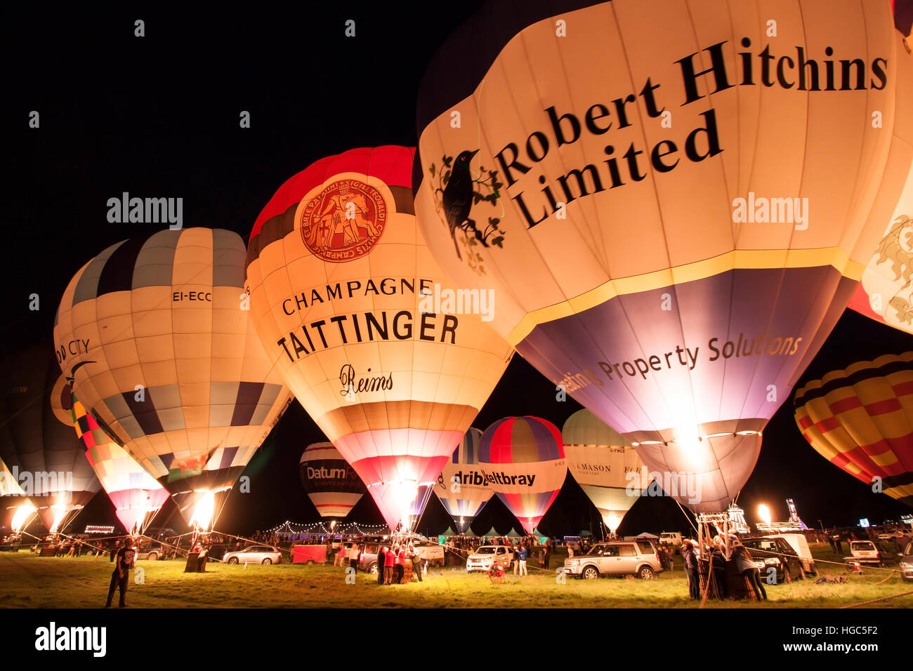 Bristol International Balloon Fiesta 2016 Night Glow Stock Photo