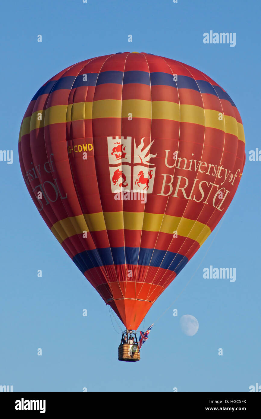 G-CDWD University of Bristol Cameron Hot Air Balloon at Bristol International Balloon Fiesta 2016 Stock Photo