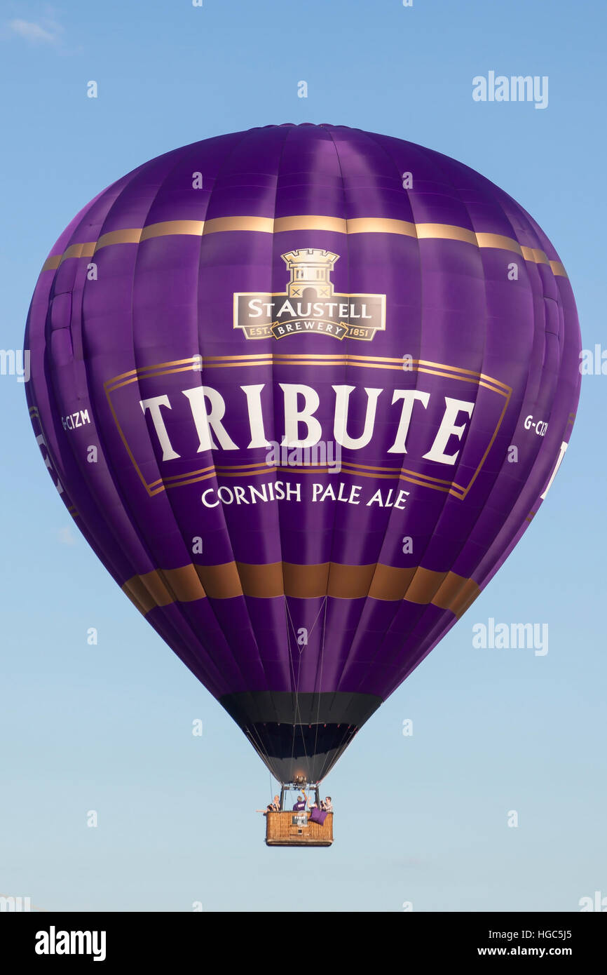 G-CIZM Tribute Ale Cameron Hot Air Balloon at Bristol International Balloon Fiesta 2016 Stock Photo