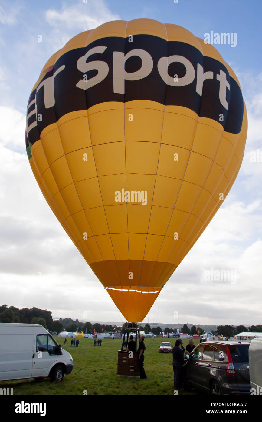 BT Sport Ultramagic Hot Air Balloon G-CJEI at Bristol International Balloon Fiesta 2016 Stock Photo