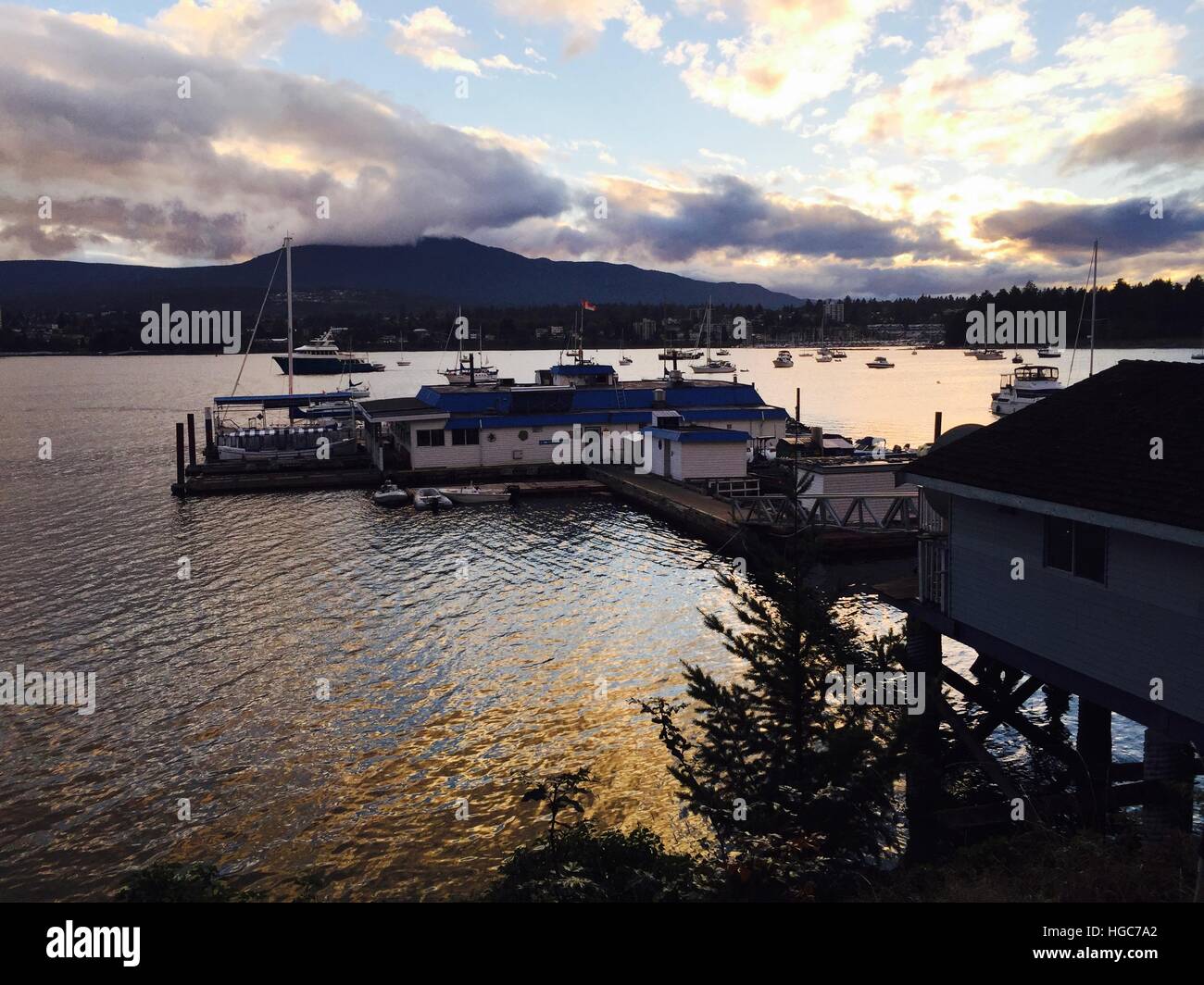 Nanaimo, Vancouver Island: Protection Island harbour Stock Photo