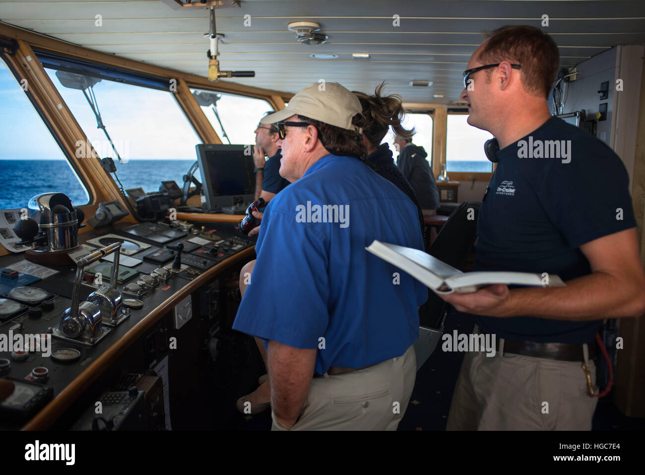 Engine room of Safari Endeavour cruise in Sea of Cortes, Baja California Sur, Mexico. Stock Photo