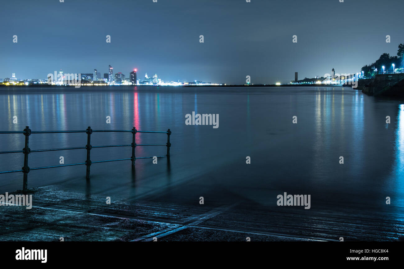Liverpool from Across the Water Stock Photo Alamy